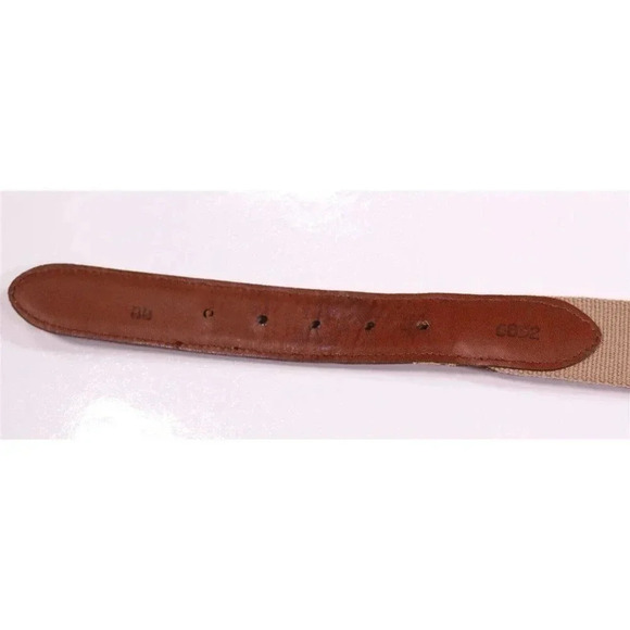 Torino Made in USA Light Brown Canvas-Leather Men's Belt 44 - Picture 7 of 7